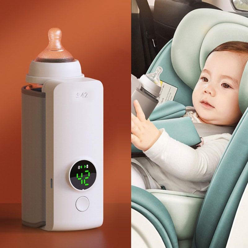 Portable milk warmer with wrap-around design for all bottles 
