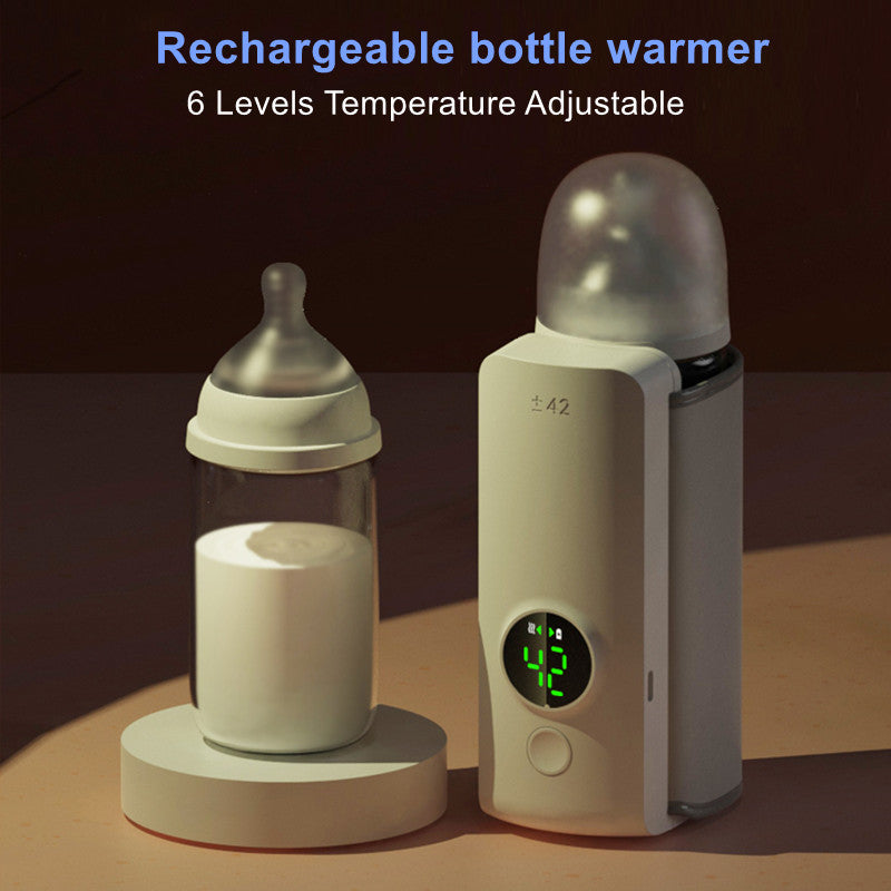 Baby bottle warmer in gray color with digital temperature control
